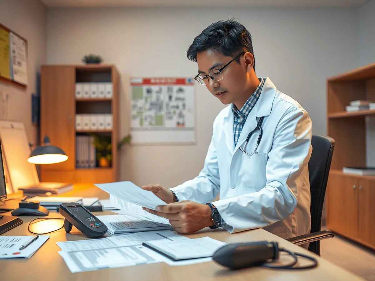 慢病随访管理登记服务场景，顾问在查看患者健康档案