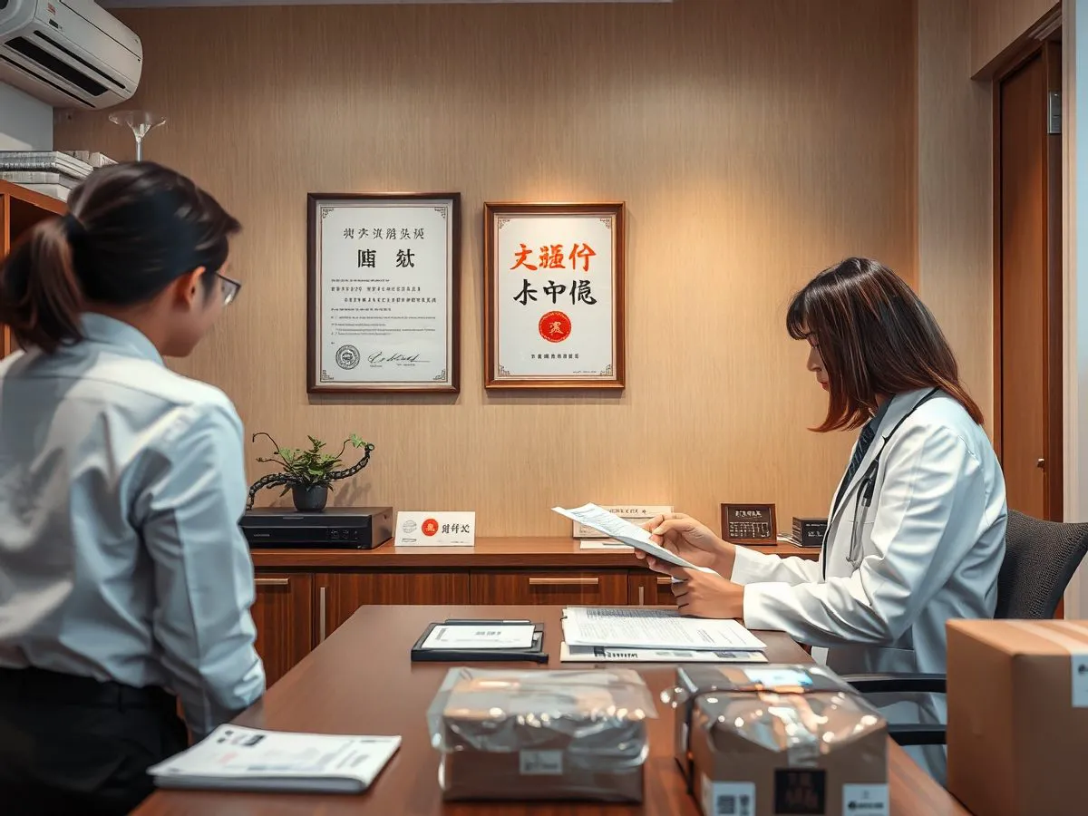 健康服务示范单位证书展示与专业咨询场景